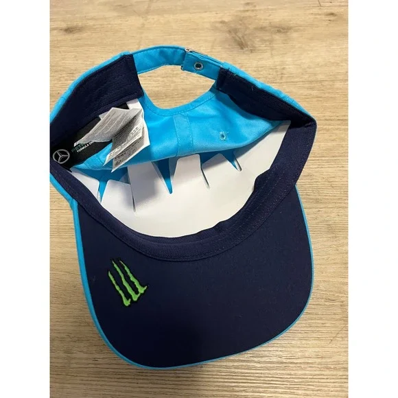 Mercedes AMG Petronas Formula One Team Formula 1 Hat‎ Blue 63 Monster Energy - Picture 11 of 11